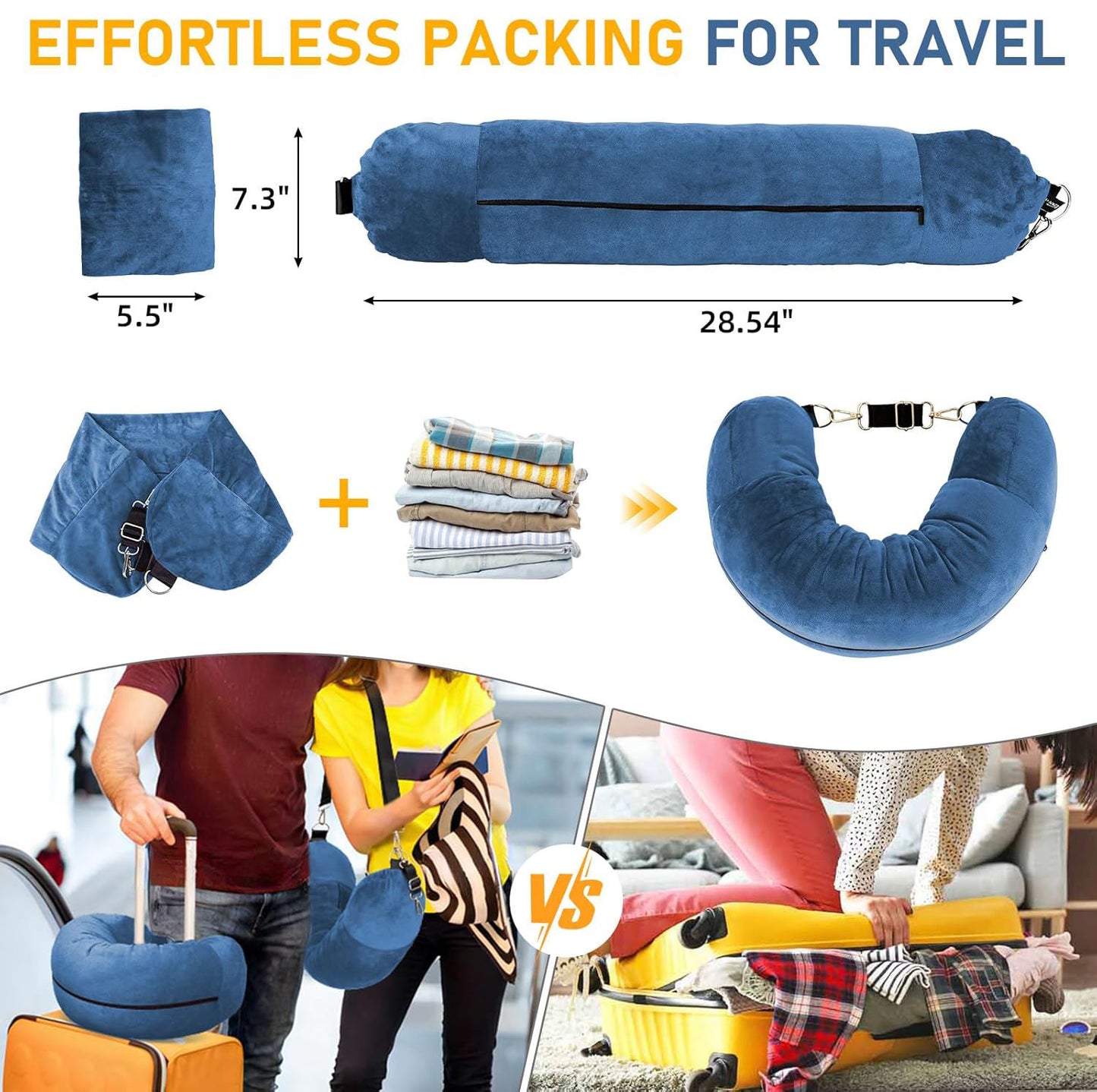 Stuffable Neck Pillow For Travel